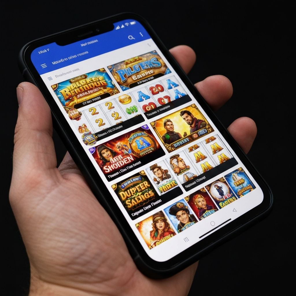 Mobilne kasyno z smartfonem i żetonami